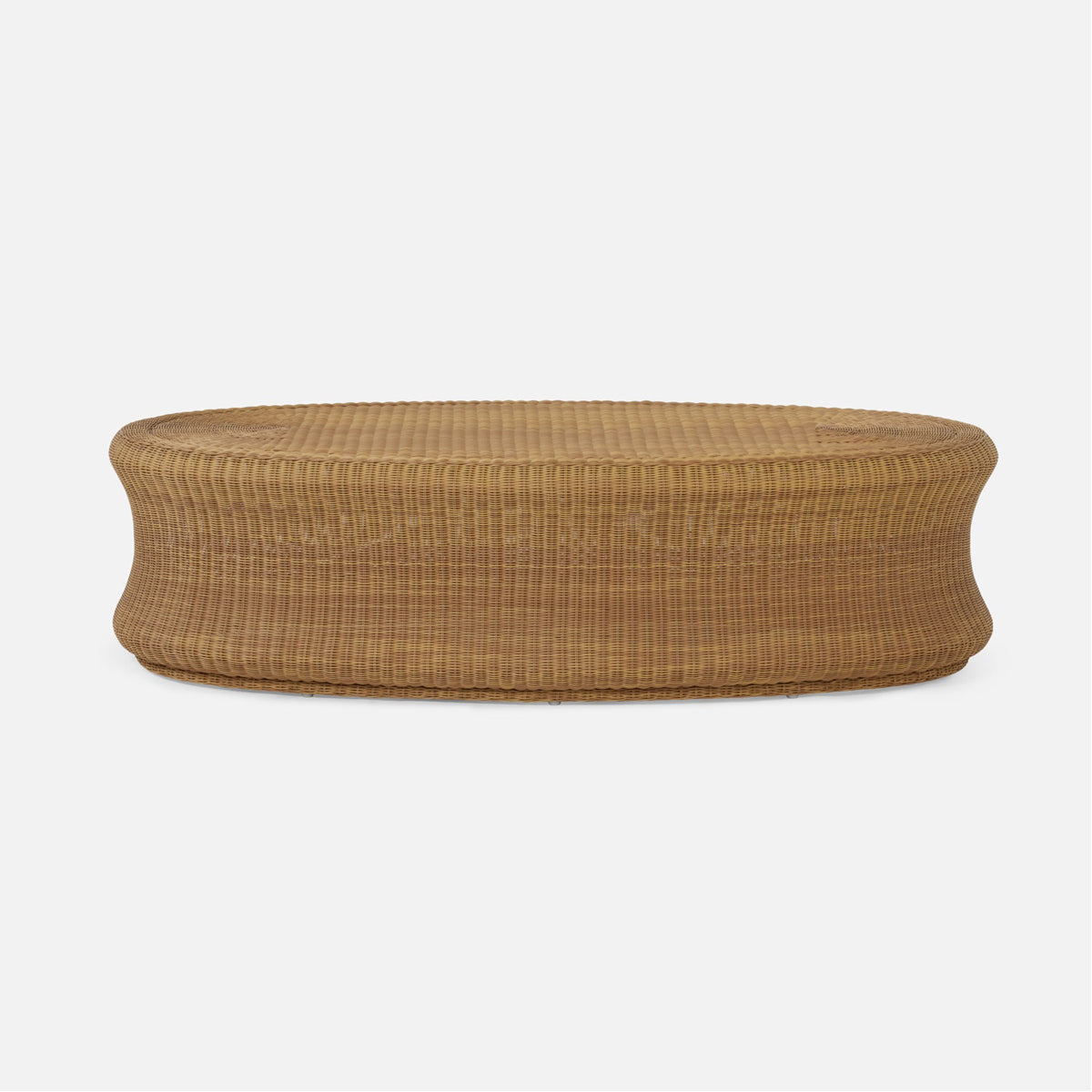 Made Goods Cecil Faux Wicker Oval Outdoor Coffee Table