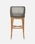 Made Goods Chadwick Woven Rope Outdoor Bar Stool in Clyde Fabric