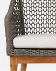 Made Goods Chadwick Woven Rope Outdoor Bar Stool in Danube Fabric