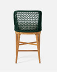 Made Goods Chadwick Woven Rope Outdoor Counter Stool in Danube Fabric