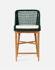 Made Goods Chadwick Woven Rope Outdoor Counter Stool in Volta Fabric