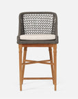 Made Goods Chadwick Woven Rope Outdoor Counter Stool in Weser Fabric