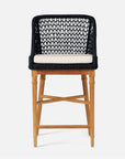 Made Goods Chadwick Woven Rope Outdoor Counter Stool in Garonne Leather
