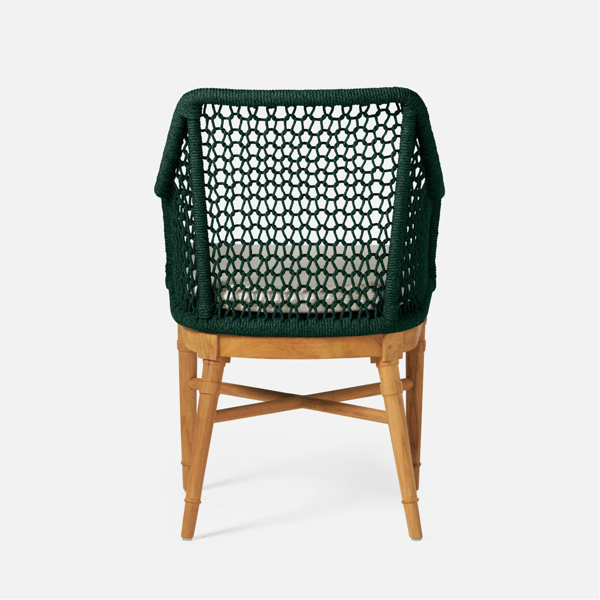 Made Goods Chadwick Woven Rope Outdoor Arm Chair in Weser Fabric