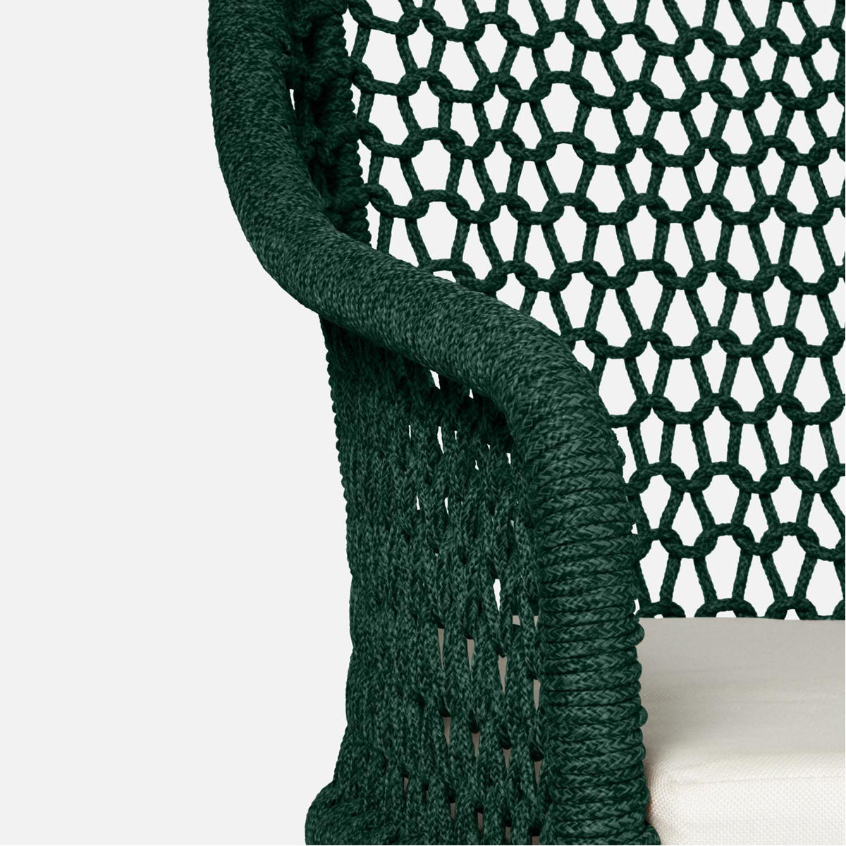 Made Goods Chadwick Woven Rope Outdoor Arm Chair in Volta Fabric