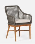 Made Goods Chadwick Woven Rope Outdoor Arm Chair in Clyde Fabric