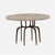 Made Goods Cyrano Metal Dining Table in Warm Gray Marble