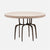 Made Goods Cyrano Metal Dining Table in White Cerused Oak