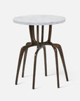 Made Goods Cyrano Metal Accent Table in Marble