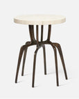Made Goods Cyrano Metal Accent Table in Banana Bark