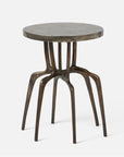 Made Goods Cyrano Metal Accent Table in Pyrite