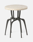 Made Goods Cyrano Metal Accent Table in Stone