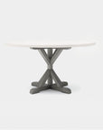 Made Goods Dane Round Farm Dining Table in Faux Shagreen
