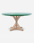 Made Goods Dane Round Farm Dining Table in Emerald Shell