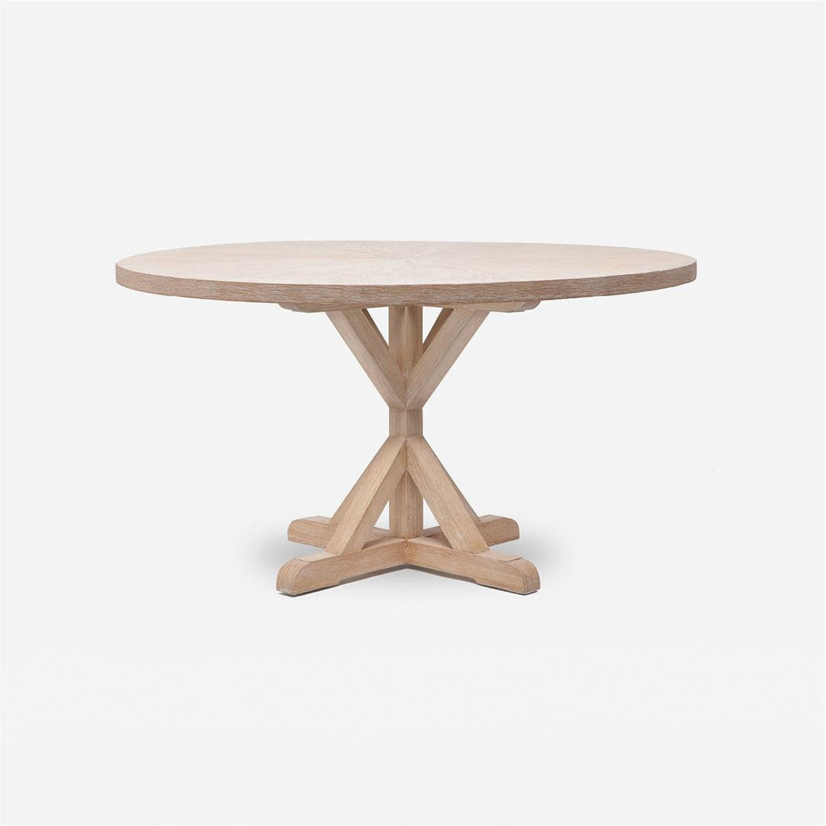 Made Goods Dane Round Farm Dining Table in Oak