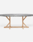 Made Goods Dane Oval Farm Dining Table in Stone