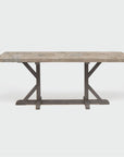 Made Goods Dane Rectangular Farm Dining Table in Warm Gray Marble