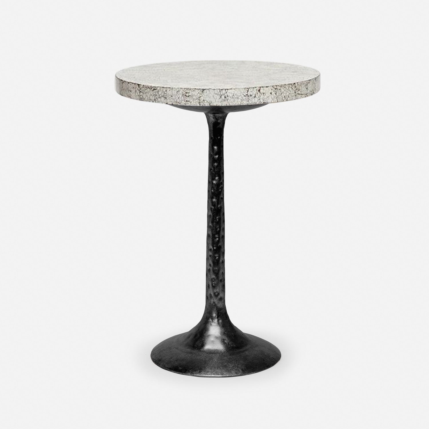 Made Goods Delancy Bistro Side Table in Gray Eggshell