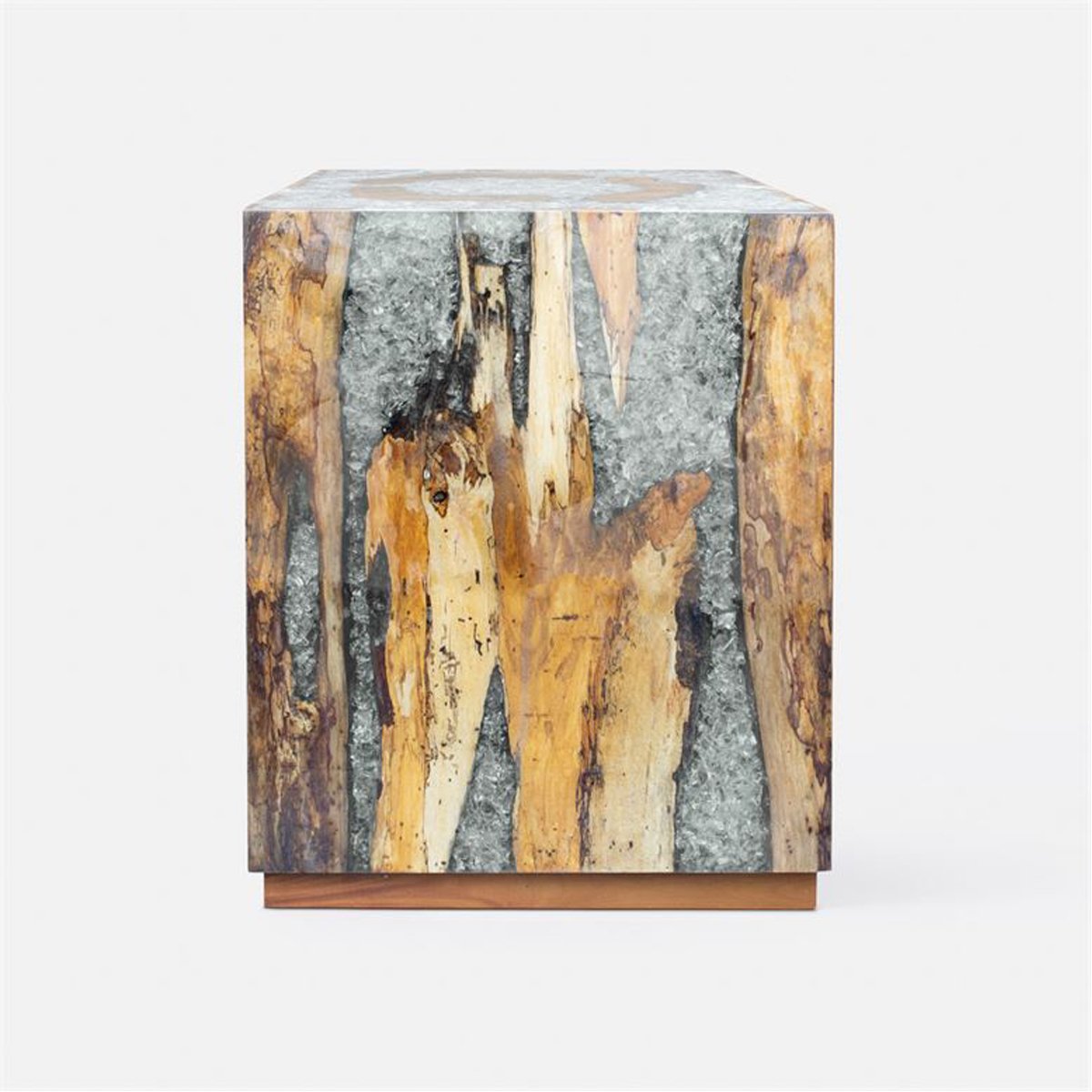 Made Goods Draden Tamarind Wood and Resin Block Side Table