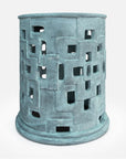 Made Goods Edan Concrete Outdoor Stool with Square Cutouts