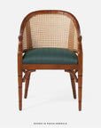 Made Goods Elena Cane-Back Barrel Dining Chair in Brown