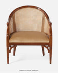 Made Goods Elena Cane-Back Barrel Lounge Chair in Brown