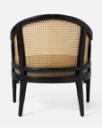 Made Goods Elena Cane-Back Barrel Lounge Chair in Black