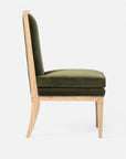 Made Goods Evan Dining Chair in Severn Navy/White Distressed Canvas