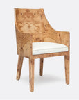 Made Goods Everett Olive Ash Arm Chair in Garonne Marine Leather