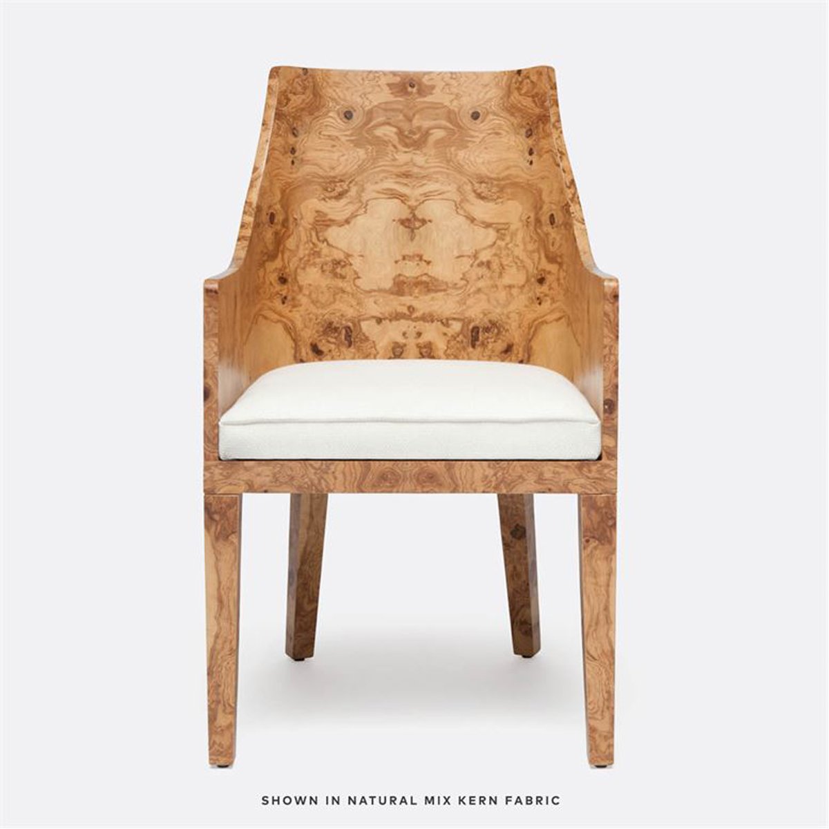 Made Goods Everett Olive Ash Arm Chair in Rhone Forest Full-Grain Leather