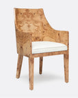 Made Goods Everett Olive Ash Arm Chair in Brenta Cotton/Jute