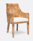 Made Goods Everett Wood Upholstered Arm Chair in Danube Fabric