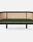 Made Goods Fleetwood Curved-Back Cane Sofa in Havel Velvet