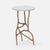 Made Goods Genevier Brass Tripod Base Side Table in Marble