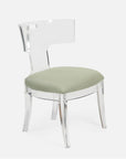 Made Goods Gibson Acrylic Wingback Dining Chair in Bassac Leather