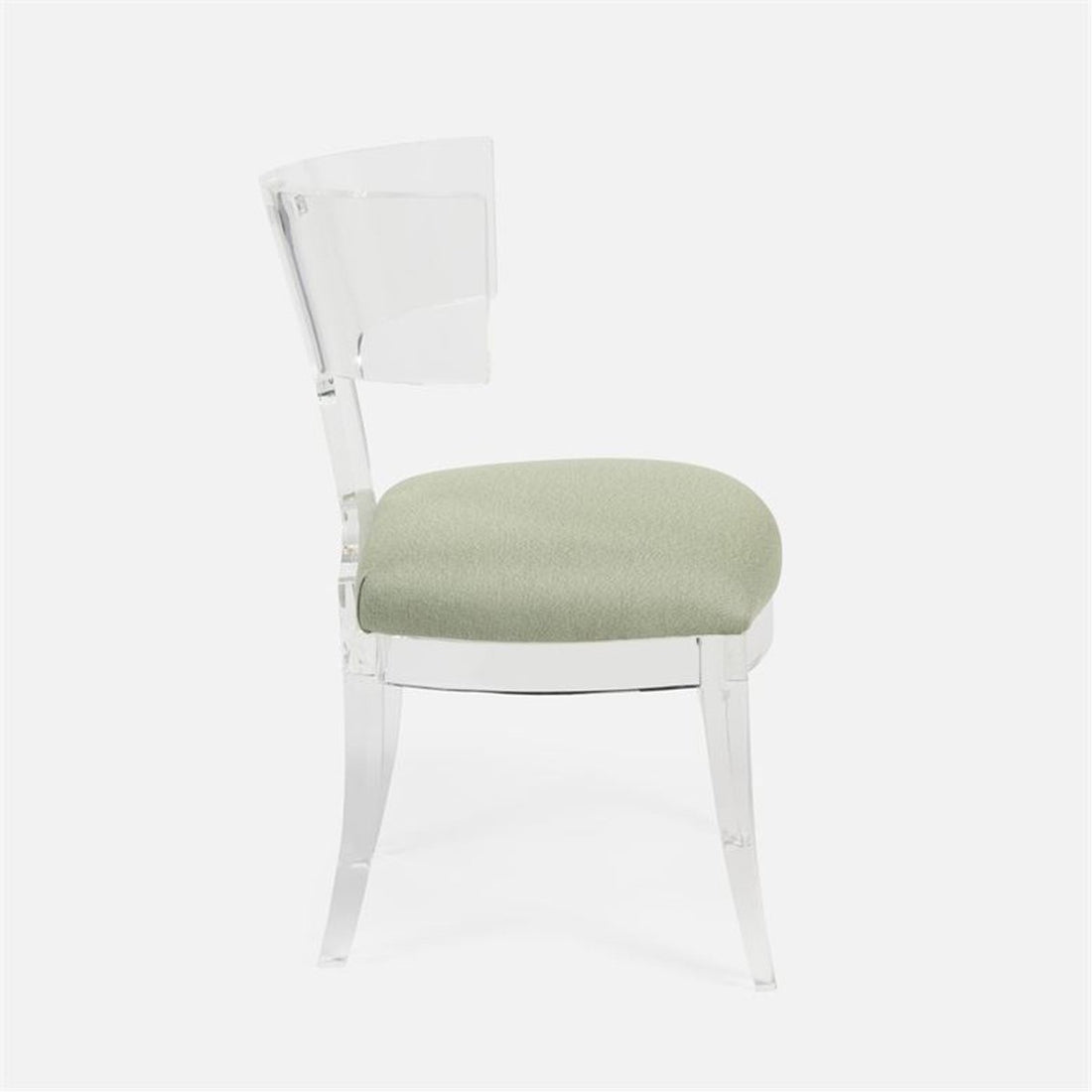 Made Goods Gibson Acrylic Wingback Dining Chair in Arno Fabric