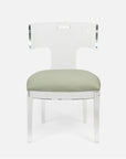 Made Goods Gibson Acrylic Wingback Dining Chair in Marano Lambskin