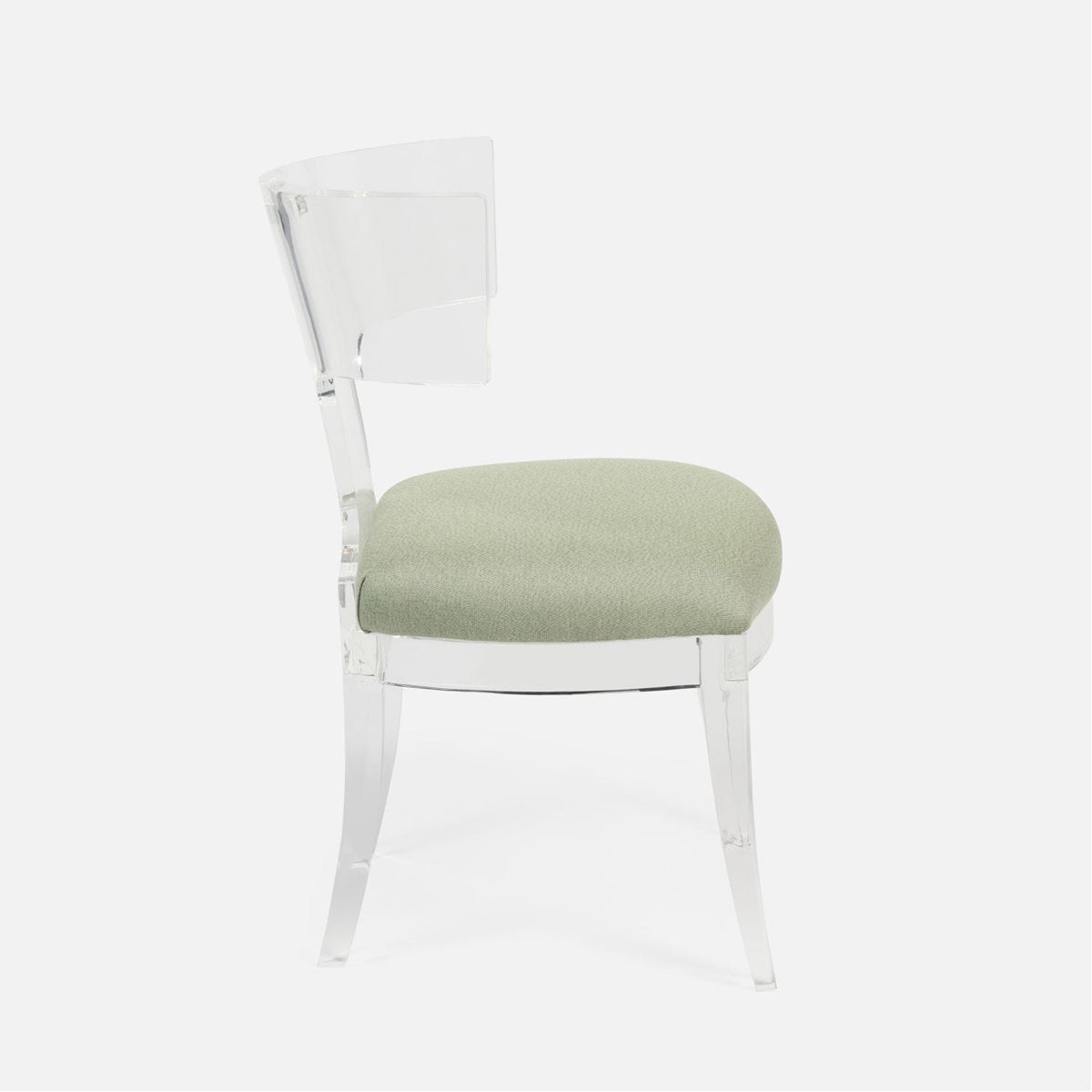 Made Goods Gibson Acrylic Wingback Dining Chair in Pagua Fabric