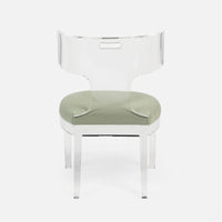 Made Goods Gibson Acrylic Wingback Dining Chair in Weser Fabric
