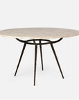 Made Goods Grace Pitted Iron Dining Table in Stone