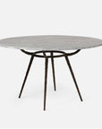 Made Goods Grace Pitted Iron Dining Table in Stone
