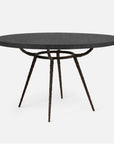 Made Goods Grace Pitted Iron Dining Table in Faux Shagreen