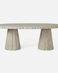 Made Goods Grady Oval Scalloped Concrete Outdoor Dining Table