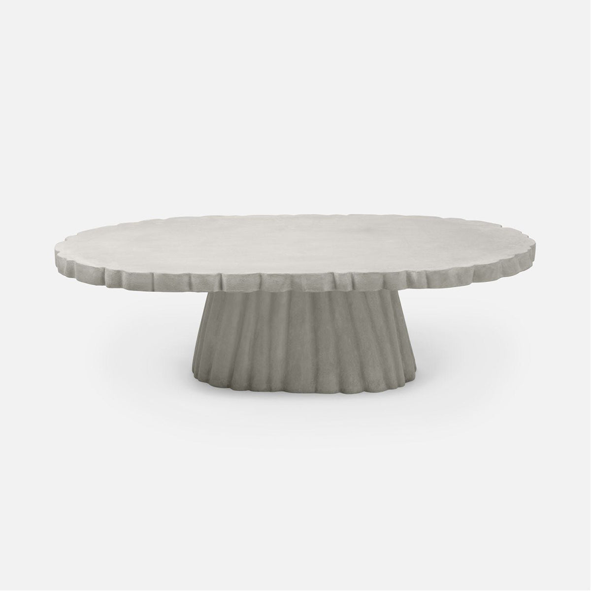 Made Goods Grady Scalloped Concrete Outdoor Coffee Table