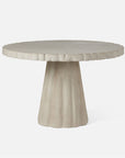 Made Goods Grady Round Scalloped Concrete Outdoor Dining Table