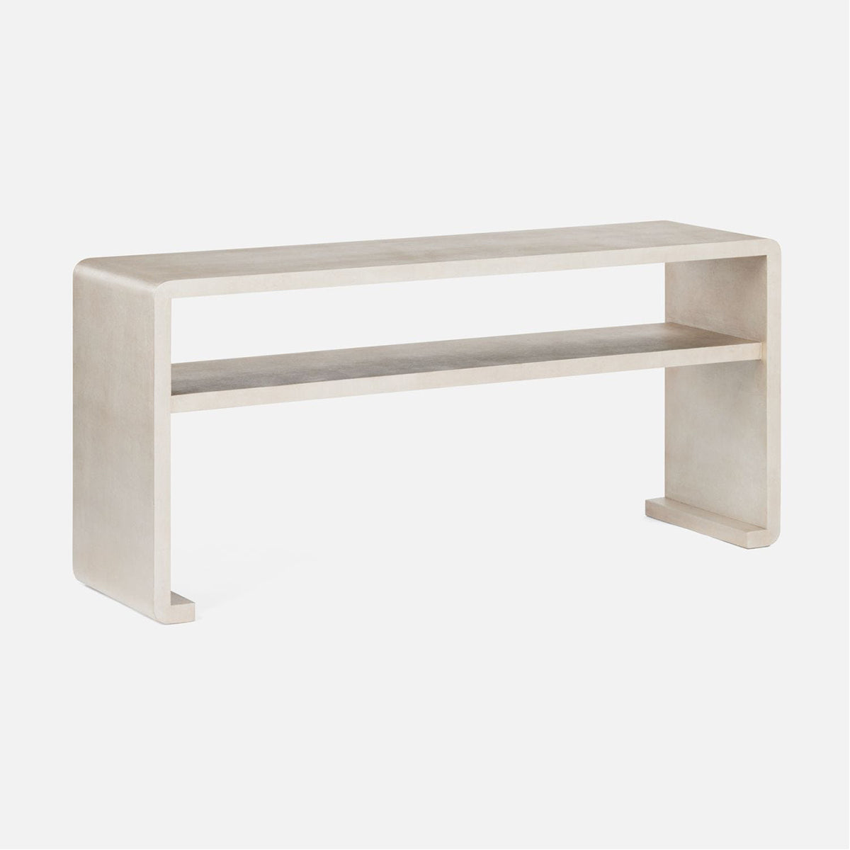 Made Goods Gustav Curved Linen 68-Inch Console Table