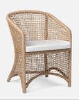 Made Goods Helena Open-Weave Barrel Outdoor Dining Chair in Weser