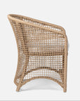 Made Goods Helena Open-Weave Barrel Outdoor Dining Chair in Danube
