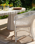 Made Goods Helena Open-Weave Barrel Outdoor Dining Chair in Havel