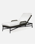 Made Goods Hendrick Aluminum Outdoor Chaise Lounge in Danube Fabric